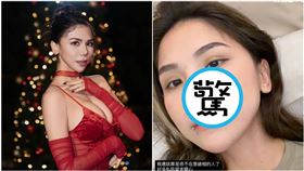 蕾菈（Lyla）臉蛋留下愛貓後空翻「戰績」。（翻攝IG@la.112814）