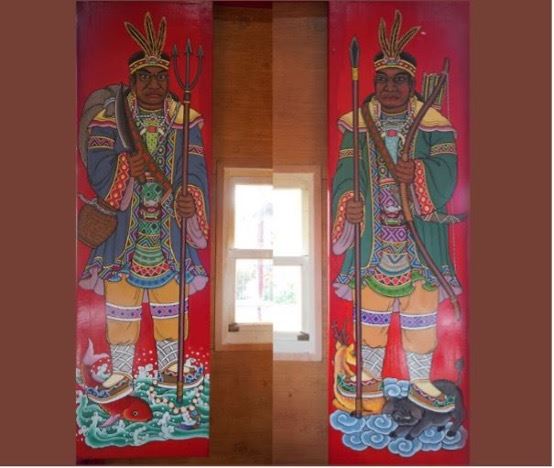 西拉雅族勇士門神。(圖/寶島神很大)