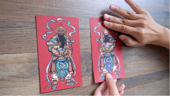 門神的春聯。(圖/三立新聞網)