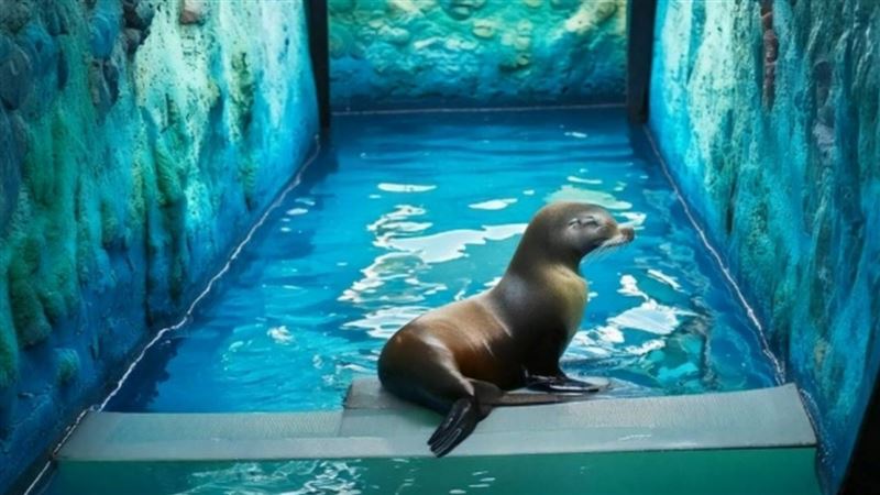 野柳海洋世界利用海獅、海豹等明星動物賺進大把鈔票，卻讓他們住在宛如豬圈的空間，境遇與囚禁無異。（示意圖／AI生成）