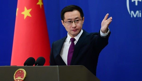 中國外交部發言人林劍主持例行記者會（圖／翻攝自中國外交部網站）