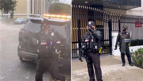 民眾歡慶活捉馬杜洛！中國領事館保全罵「賣國賊」噴辣椒水　反被警帶走（圖／翻攝自X@jielijian）