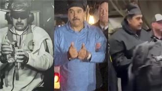 美軍代號「絕對決心」行動成功逮捕委內瑞拉獨裁者馬杜羅。行動細節曝光，白宮發言人轉貼證詞指出，美軍疑動用神祕武器致敵軍「七孔流血、跪地嘔吐」，雷達瞬間全盲。雖遭猛烈火網反擊，一名策劃行動的王牌飛官腿部中彈仍堅持完成任務。馬杜羅現已押往紐約受審。（圖/美聯社/達志）