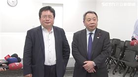 印太戰略智庫執行長矢板明夫（左）邀請被中國禁止入境的日本維新會參議員石平（右）訪台，展開4天訪台行程（圖／翻攝畫面）