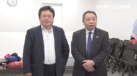 印太戰略智庫執行長矢板明夫（左）邀請被中國禁止入境的日本維新會參議員石平（右）訪台，展開4天訪台行程（圖／翻攝畫面）