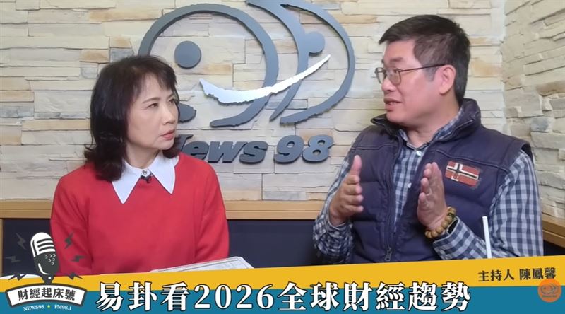 易術大師李咸陽比印度神童、龍婆更準！曝光2026全球運勢，台灣、美國、中國有事。神預言川普抓馬杜洛。（圖／翻攝自26.01.01【財經起床號】易術大師李咸陽談「易卦看2026全球財經趨勢」YT）