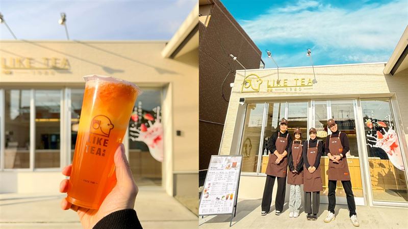 老賴茶棧插旗熊本，以經典「葡萄柚多多綠」搭配親切服務團隊，將台灣道地的手搖文化與日常溫暖，完整帶入九州生活圈。。（圖／老賴茶棧提供）
