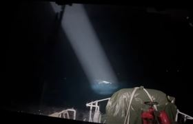 海巡夜間搜救 F-16 畫面曝光！管碧玲：全力搜救辛柏毅。（圖／翻攝管碧玲臉書）