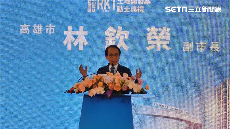 林欽榮指出,RK1西基地原本是果菜市場,聯開案啟動後,未來達麗將打造岡山地標建築。(圖/記者陳韋帆攝影)