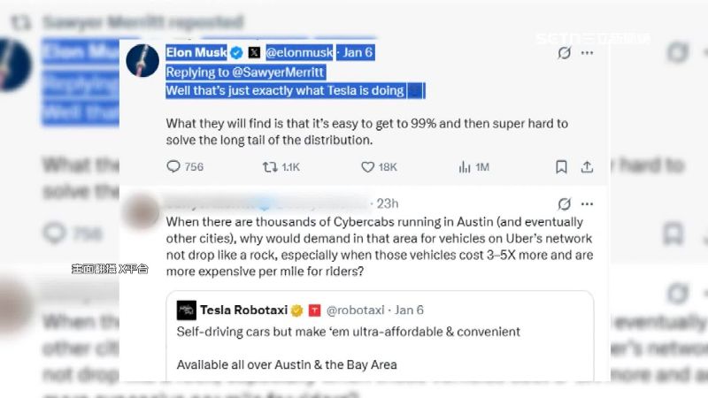 馬斯克發文狠酸（圖／翻攝自X @Elon Musk）