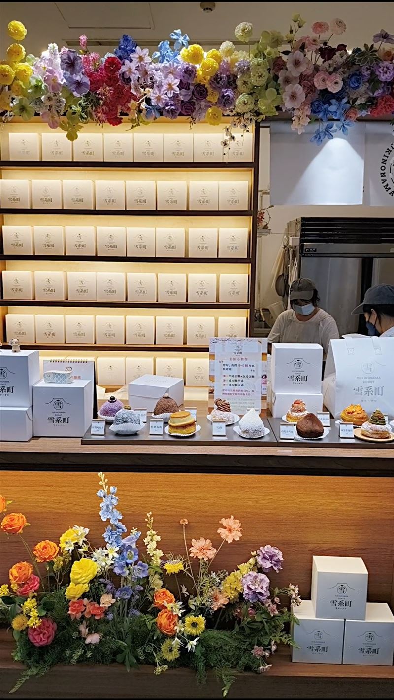 雪系町生ドーナツ北車花牆。(圖/品牌業者提供)