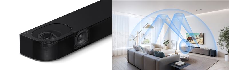 Sony BRAVIA Theater Bar 6搭載5個全音域發音單體,結合無線重低音揚聲器,打造具備豐富細節的沉浸式音場
