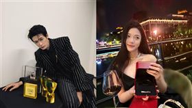 檀健次（左）爆秘戀小16歲的劉一諾（右）。（圖／翻攝自微博）