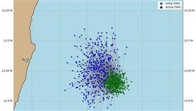 粉專分享網友利用OpenDrift模擬，推算出的可能「漂流點」。（圖／翻攝自Taiwan ADIZ臉書）