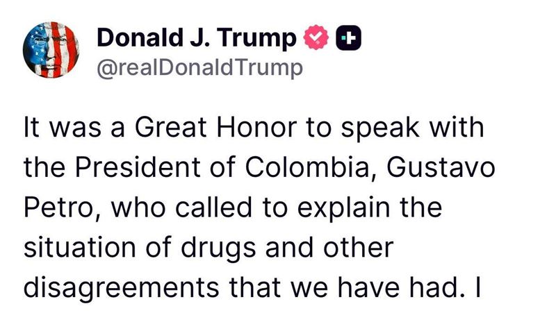 快訊/不打哥倫比亞?川普謝哥國總統打來