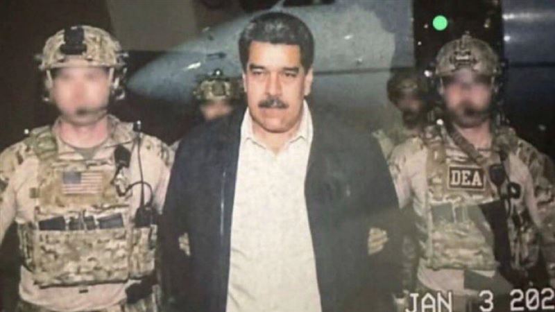 馬杜洛會見中國代表團當晚，睡夢中遭美軍突襲逮捕。（圖／翻攝自白宮X）