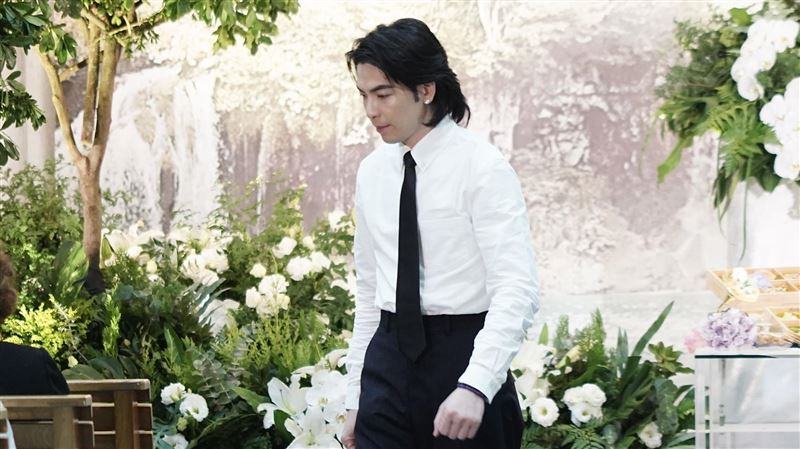 蕭敬騰悲痛送別岳父林光寧。（圖／記者趙于瑩攝影）