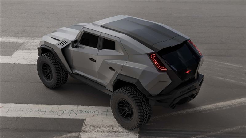 Tank標配4吋懸吊升高，可直接上37吋越野胎。（圖／翻攝Rezvani網站）