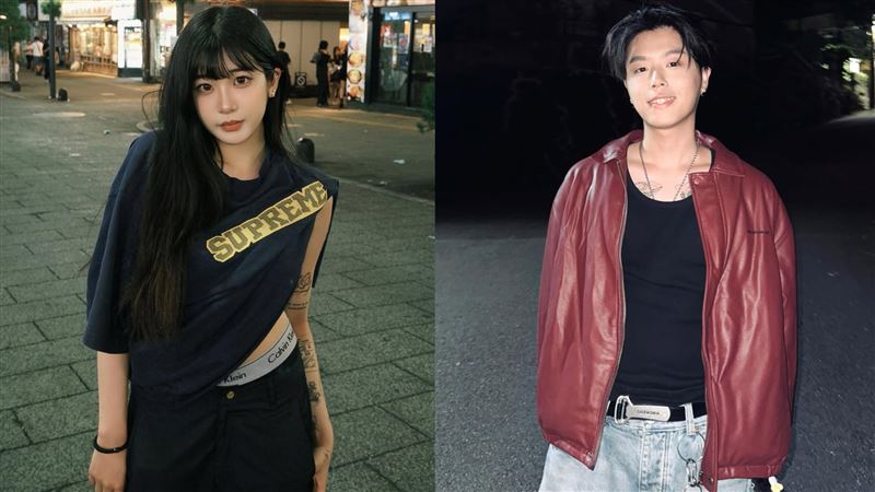 梓蛋（左）爆交往饒舌歌手HowZ。（圖／翻攝自梓蛋、HowZ IG）