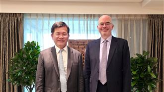 秀「谷立言與林佳龍」照　AIT曝會晤內容