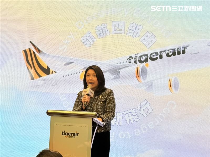台灣虎航董事長黃世惠於去年上任後,今(8)日首度在媒體前正式露面。(圖/記者李育道攝影)
