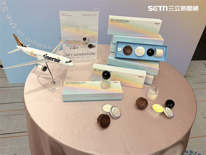 虎航首度發表專屬香氛「SKY ADVENTURE 虎憶NO.1」,以冒險與自由為核心,打造專屬虎航的品牌嗅覺體驗。(圖/記者李育道攝影)
