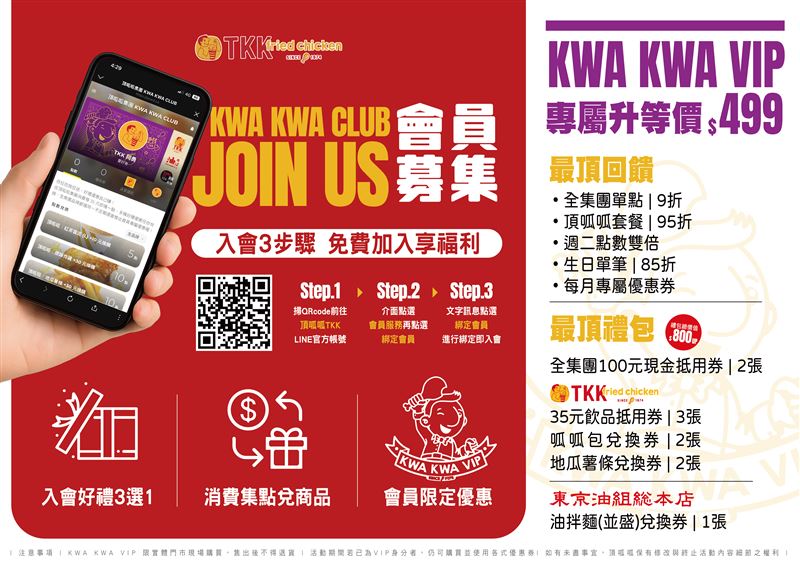 頂呱呱「2026 KWA KWA VIP」年度會員方案。（圖／品牌業者提供）