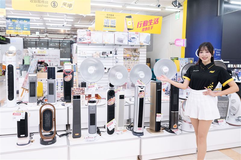 燦坤會員特典1月9日開跑，多款電暖器商品享限時會員促銷價。（圖／品牌業者提供）