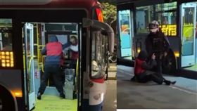 公車變格鬥場！板橋 衣男連環拳襲運將，司機出奇招抱腿反制。（圖／翻攝自Threads @__xiao52）