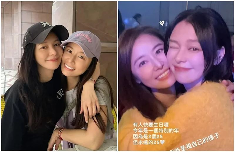 林心如將過50歲生日，徐若瑄曬出貼臉照，提前幫好姐妹慶生。（翻攝loveruby_official IG、vivianhsu.ironv IG）