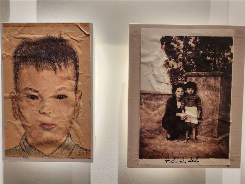 2026全台灣人都要看的展《自由花蕊》。圖為政治受難者不能在兒子身邊，畫出對兒子的思念，逼哭全網。（圖／記者鍾志鵬攝影）