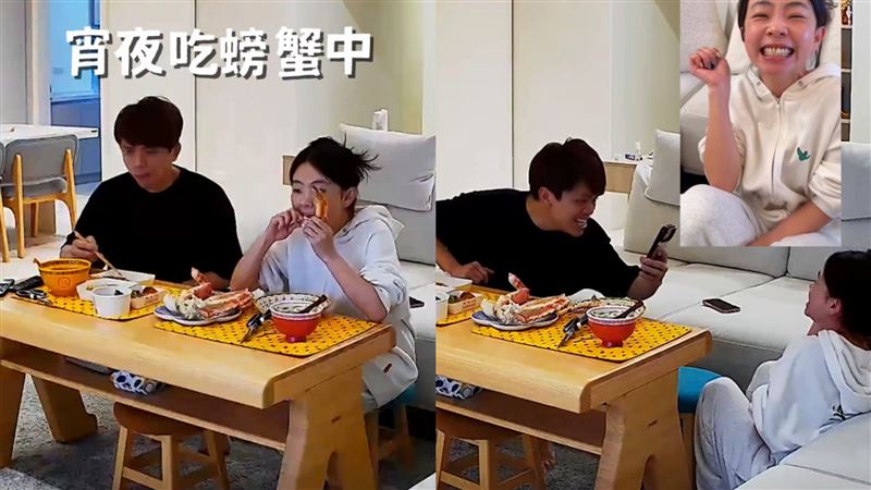 二伯嗑大閘蟹門牙噴飛　蔡阿嘎反應網笑翻