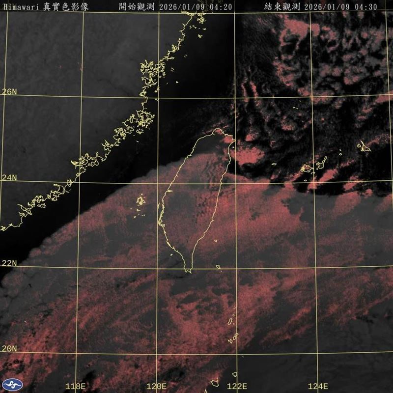 鄭明典表示，由於北台灣雲量難以預測，所以氣溫分布基本上無法完全掌握。（圖／翻攝自中央氣象署）