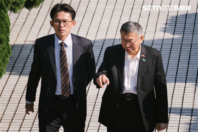 黃國昌表示，再當也就是當到2028年，就持續努力推動，「2028年一樣要下來」。（圖／記者楊士誼攝影）