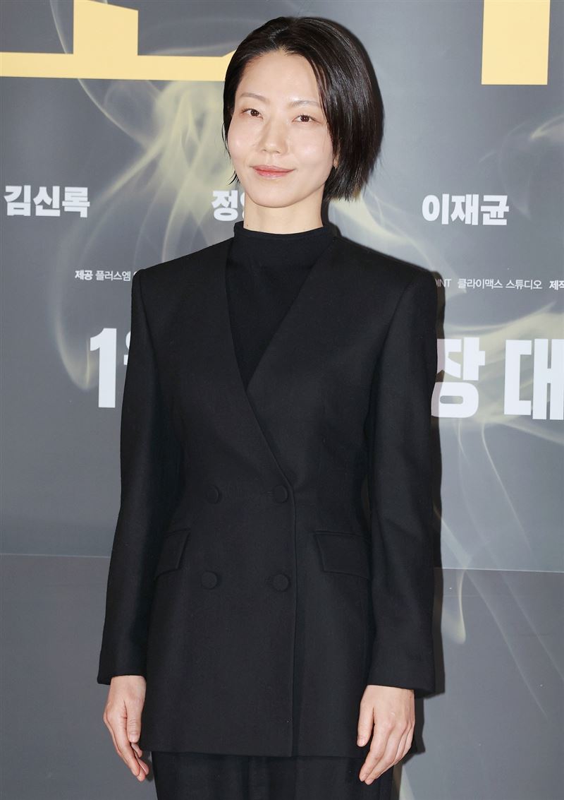 金新綠出席媒體試映記者會。（圖／翻攝自YonhapNews）