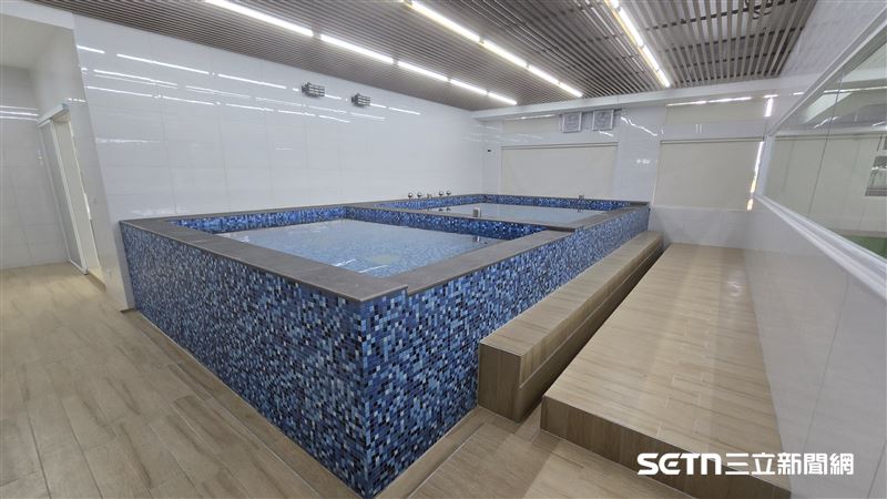 台鋼集團訓練基地「皇鷹學院」，球員水療室。（圖／記者劉彥池攝影）