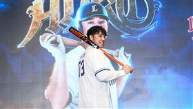 林安可穿上西武獅73號球衣，登錄名「A.LIN」。（圖／統一獅提供）