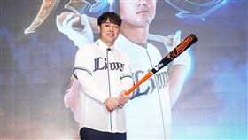 林安可加盟西武獅記者會。（圖／統一獅提供） 