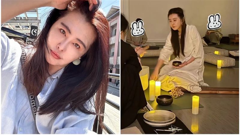 王祖賢敲頌缽畫面流出，看起來很有儀式感。（翻攝小紅書）