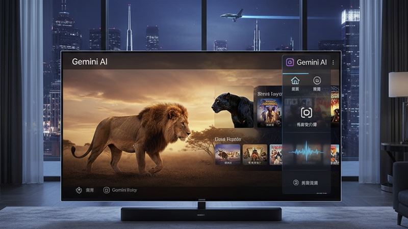 Gemini 電視,讓AI 代理不再只是展示能力,而是真的準備進入人類生活節奏。(示意圖/AI生成)
