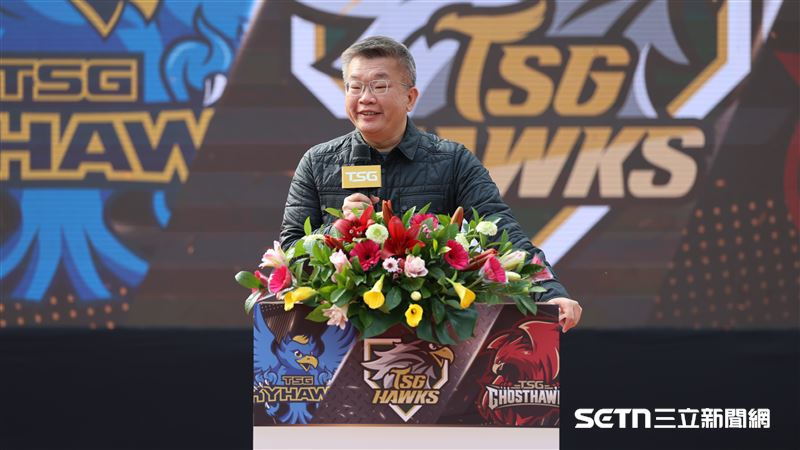 台鋼集團職業運動訓練基地「皇鷹學院」啟用典禮，中職會長蔡其昌致詞。（圖／記者劉彥池攝影）