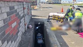 死亡車禍,墜溝,老婦,阿嬤,苗栗,苑裡,排水溝（圖／翻攝畫面）