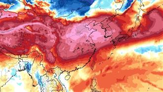 台灣上空「一片橘紅」　下週回暖飆27度