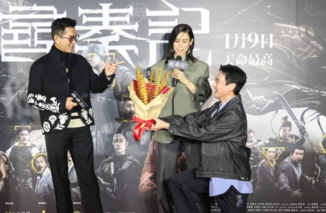 首映會另一個驚喜，則是曾與古天樂合作的台灣男星劉冠廷現身站台。（圖／翻攝自網路）