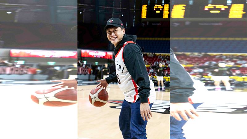 味全龍三壘手劉基鴻受邀擔任台新戰神主題日嘉賓。（圖／台新戰神提供）