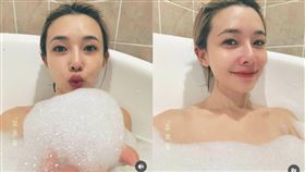 吳婉君洗泡泡浴。（圖／翻攝自IG）