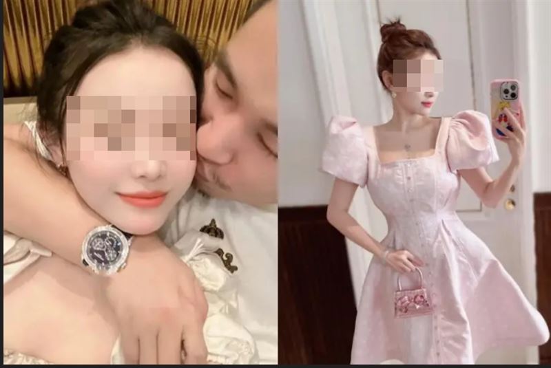 她曾與一名留有鬍鬚的男子合影，外型特徵與公開照片中的陳志高度相似。（圖／翻攝自微博）