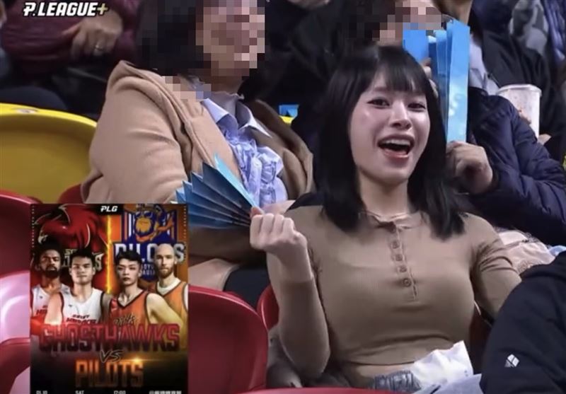 PLG女球迷大方「挺胸律動」應援，身分被神出。（圖／翻攝Threads＠yuminumia）