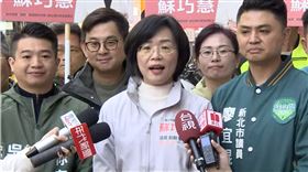新北市長參選人、民進黨立委蘇巧慧今（11）日到三峽掃街前受訪。（圖／翻攝畫面）