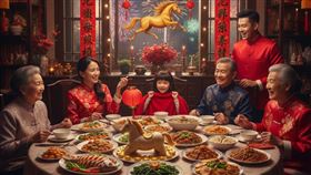 不只是吃飯！除夕夜「守歲」竟是為了幫父母「借時間」？馬年守歲添吉祥。（示意圖／AI生成）